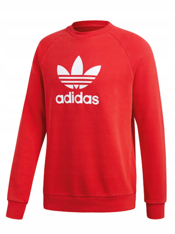 BLUZA męska ADIDAS TREFOIL CREW DH5826 CZERWONA S