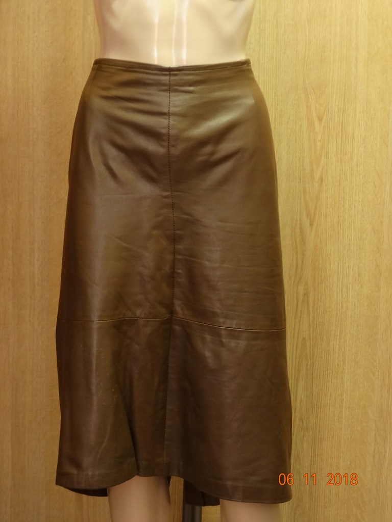 Spódnica skórzana brązowa rozmiar 44/46 L