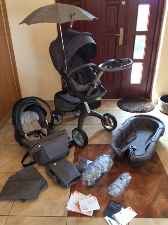 Wózek Stokke Xplory V4, 3w1 + dodatki