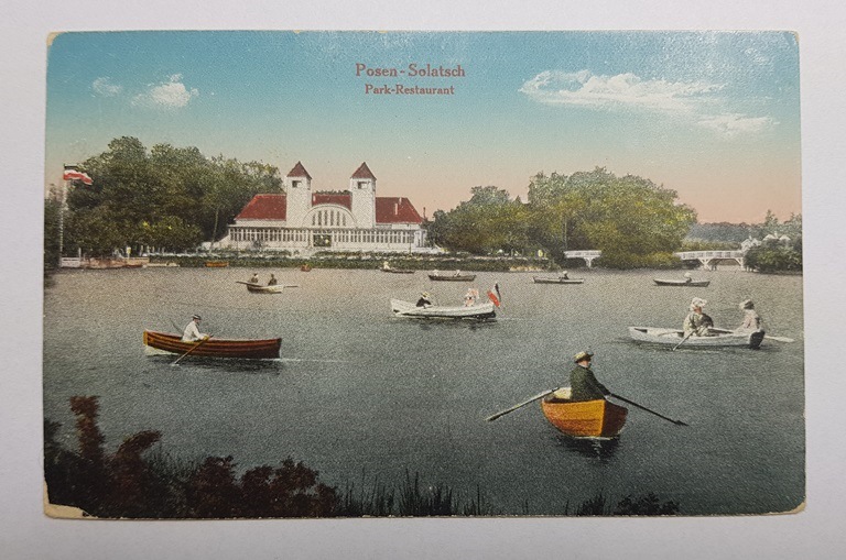 POZNAŃ PARK SOŁACKI RESTAURACJA ŁÓDKI FELDPOST1917