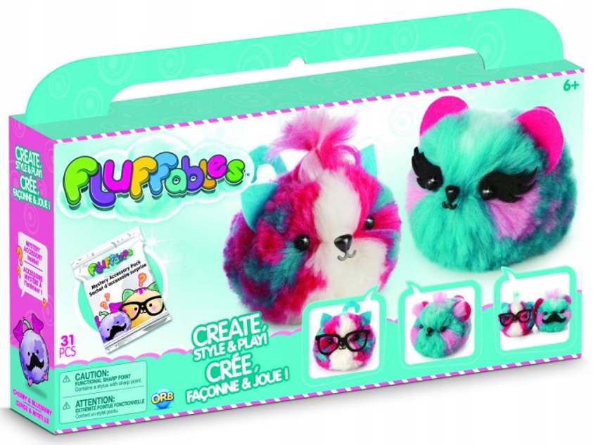 Fluffables Zrób pluszaka DWUPAK Cherry i Blueberry