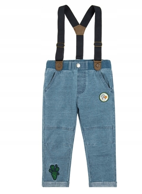 Nowe spodnie jeansy szelkami Cool Club 98