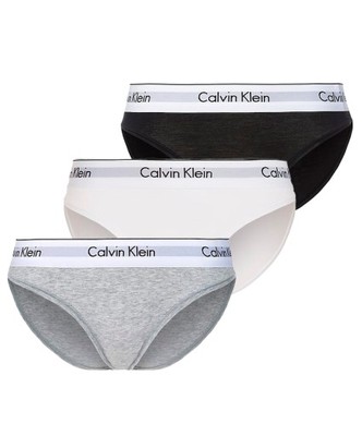 Calvin Klein Modern Cotton logo bandeau bra & tanga brief set in black