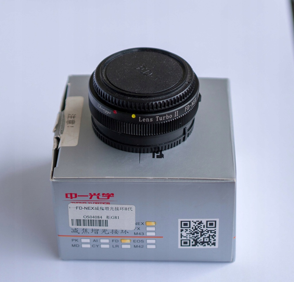 Speedbooster Lens Turbo II dla Sony E z Canon FD