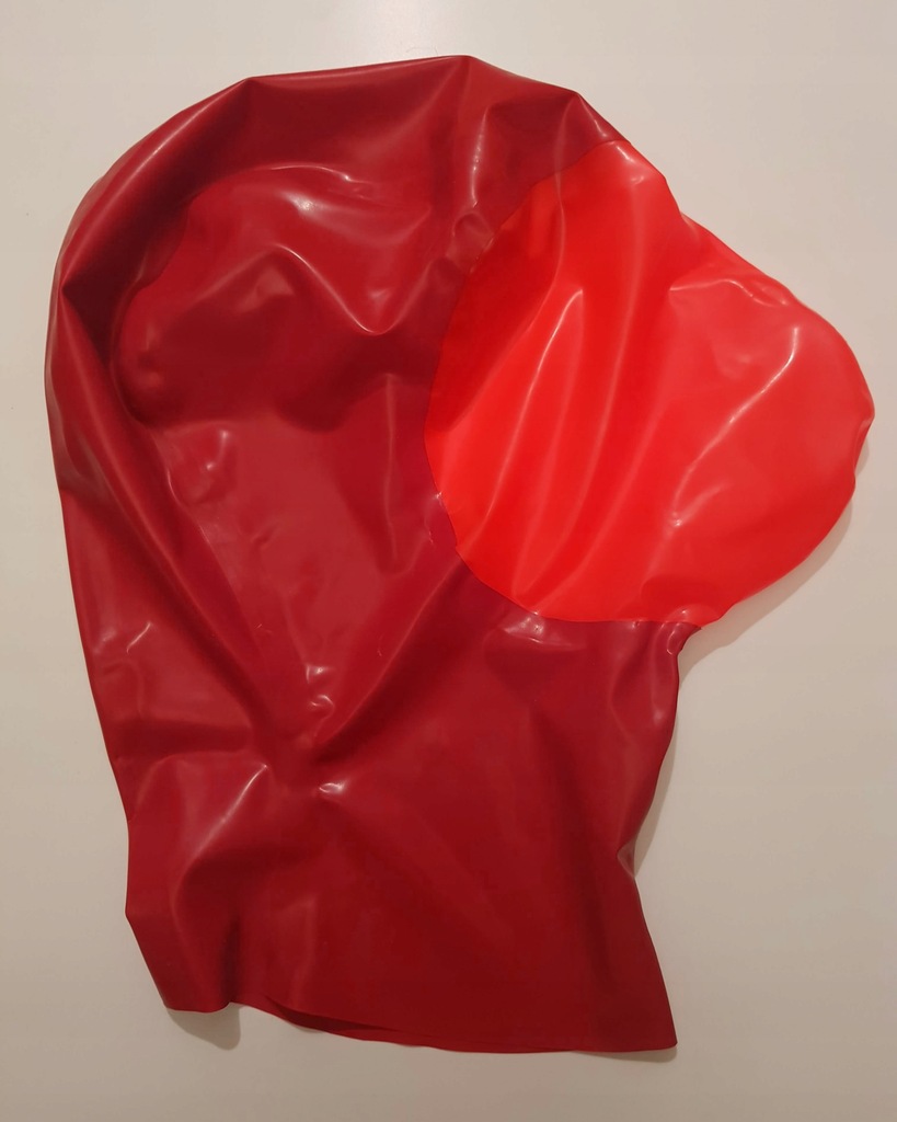 Latexowa maska M kontrola oddechu breath play BDSM