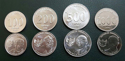 INDONEZJA zestaw 4 monet 2016 rok