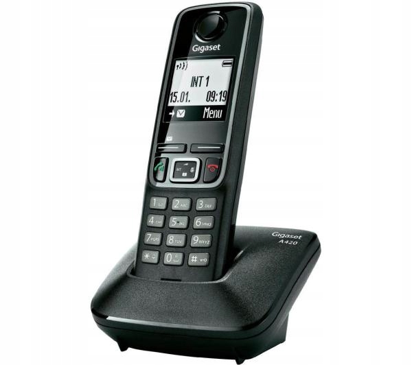 Telefon bezprzewodowy Gigaset A420 (czarny) (CLIP)