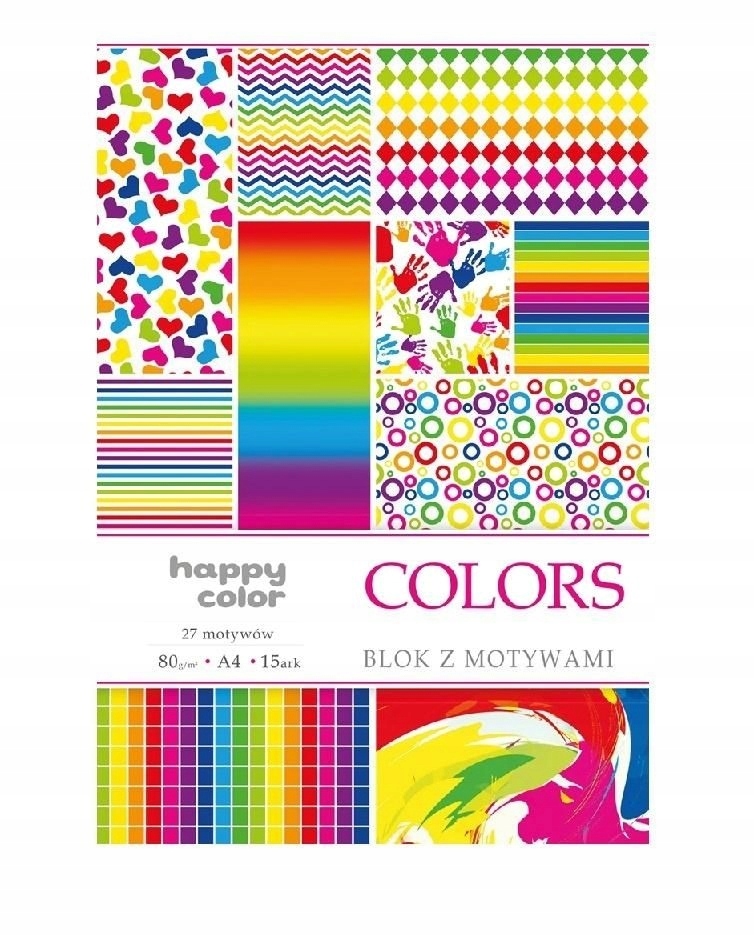 Blok A4/10 z motywami Colors HAPPY COLOR