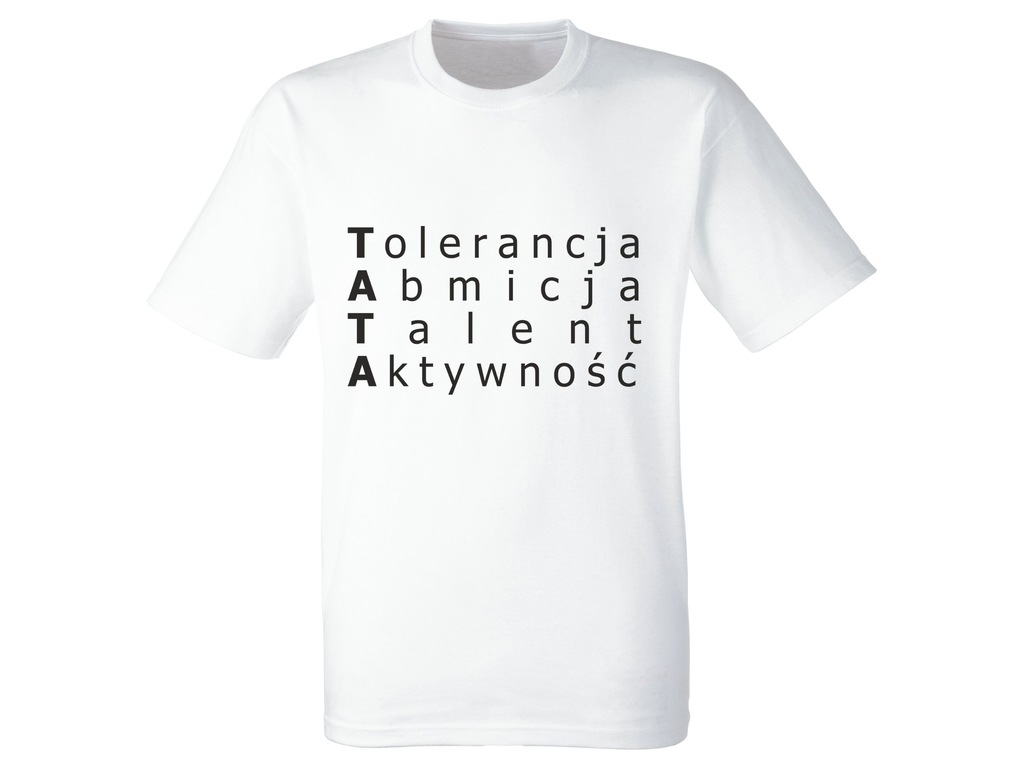 Koszulka Taty Dzień Ojca Tata Napis Czarny XXL