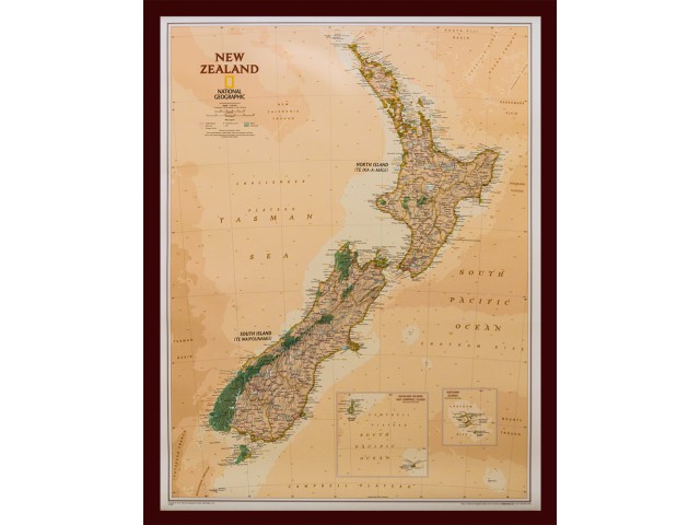 Nowa Zelandia mapa ścienna ozdobna trwała NG