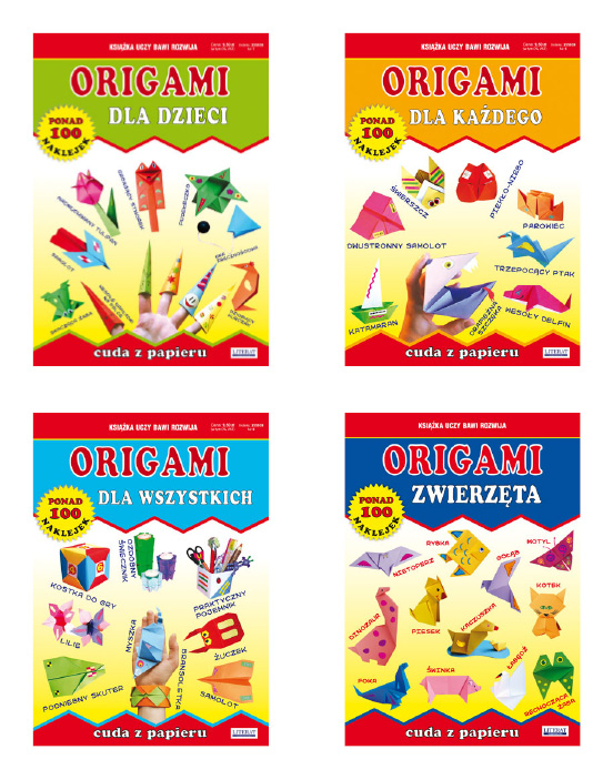 Cuda z papieru origami zestaw 4 książek