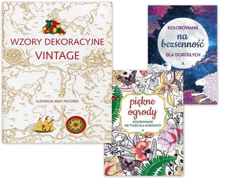 Wzory vintage Ogrody Na bezsenność kolorowanki