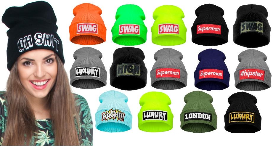 CZAPKA czapki KRASNAL BEANIE NAPISAMI 160szt HURT