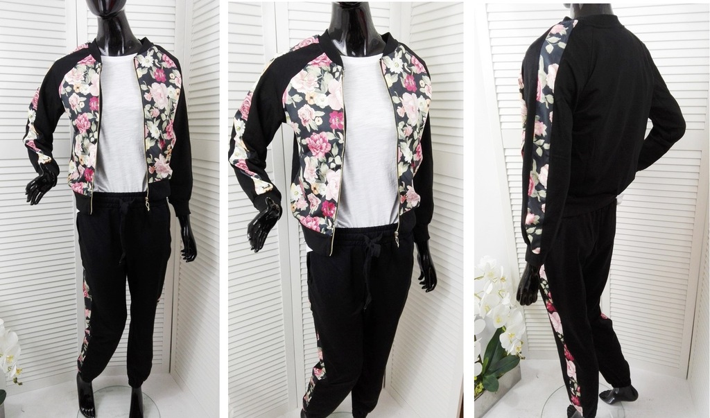 WIKULA-KP MEGI DRES BLUZA SPODNIE KWIATY S/M