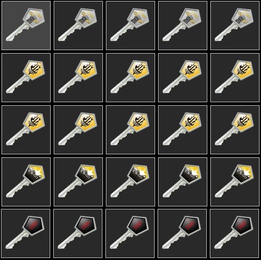 KLUCZE CS:GO KEYS RÓŻNE RODZAJE CASE KEYS CSGO