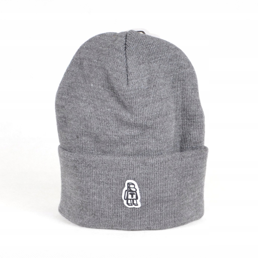 TABASKO CZAPKA ZIMOWA LOGO BEANIE SZARA ostr