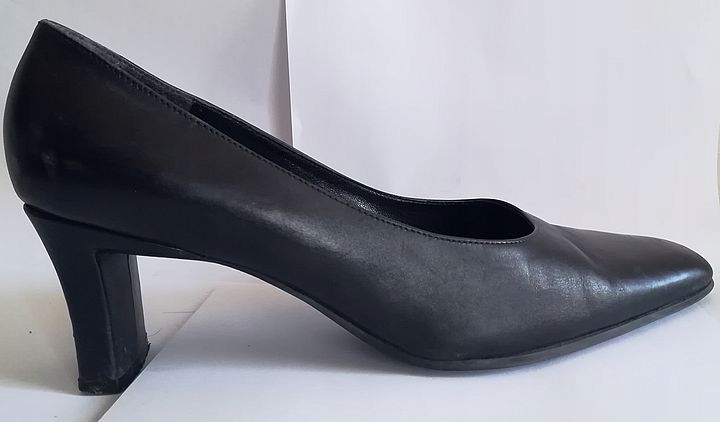 Czółenka RYŁKO 38,5 buty damskie czarne półbuty