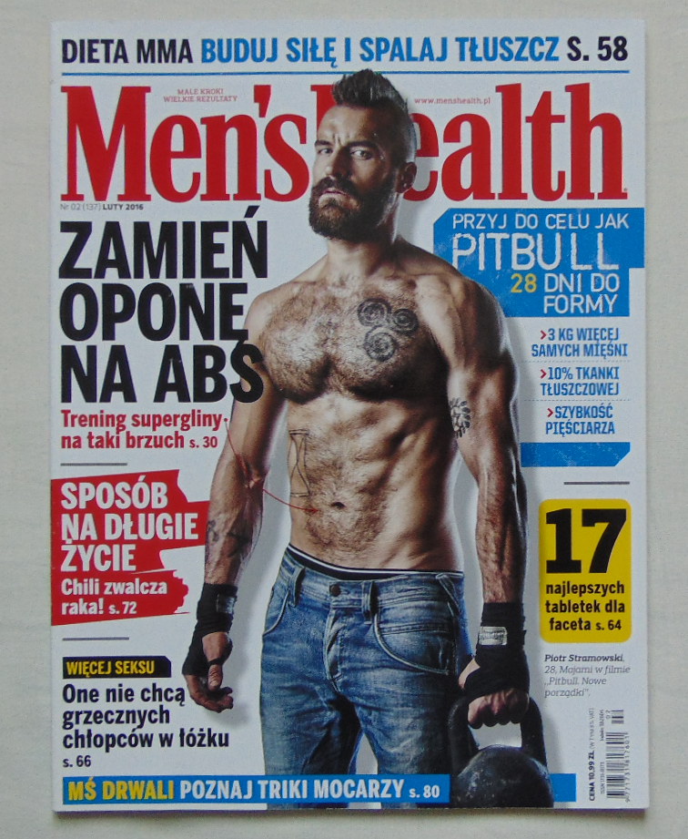 Men's Health - luty 2016 PITBULL Piotr Stramowski