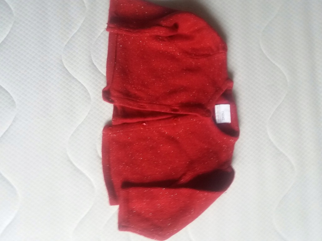 sweterek czerwony sweter bolerko rozm.74 - 80 NEXT