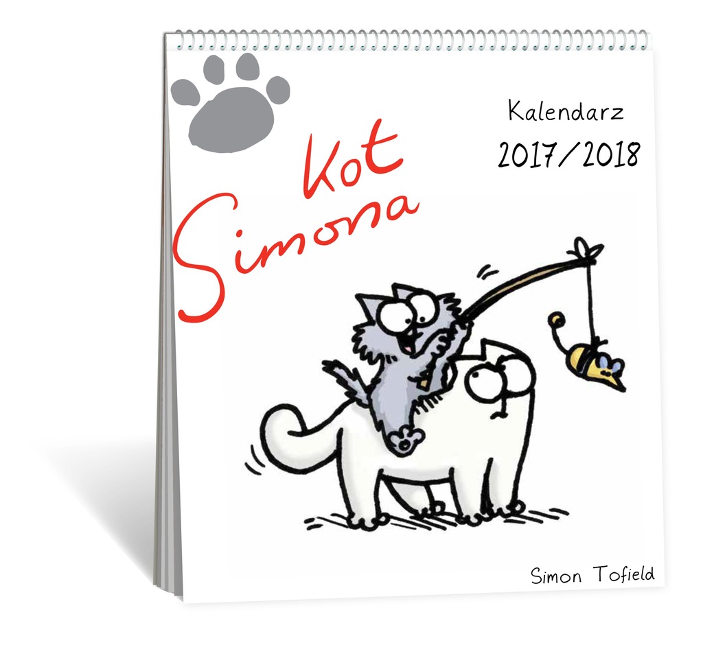 kalendarz biurkowy KOT SIMONA 2017-2018