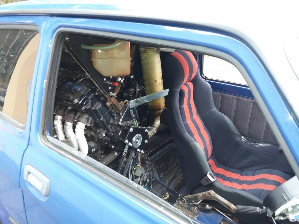 Fiat 126p Z Silnikiem Hondy Cbr 1100xx 7366001342 Oficjalne Archiwum Allegro