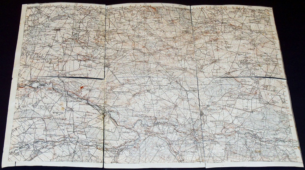 DZIAŁOSZYN PAJĘCZNO KLESZCZÓW MAPA SZTABOWA 1914