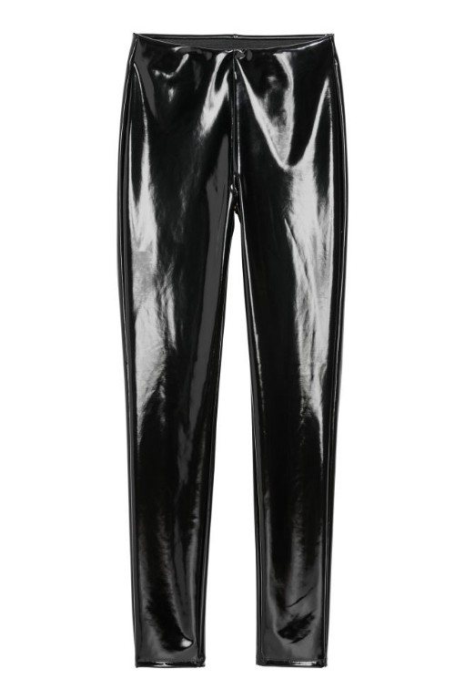 H&M lateksowe winylowe legginsy rozm.40
