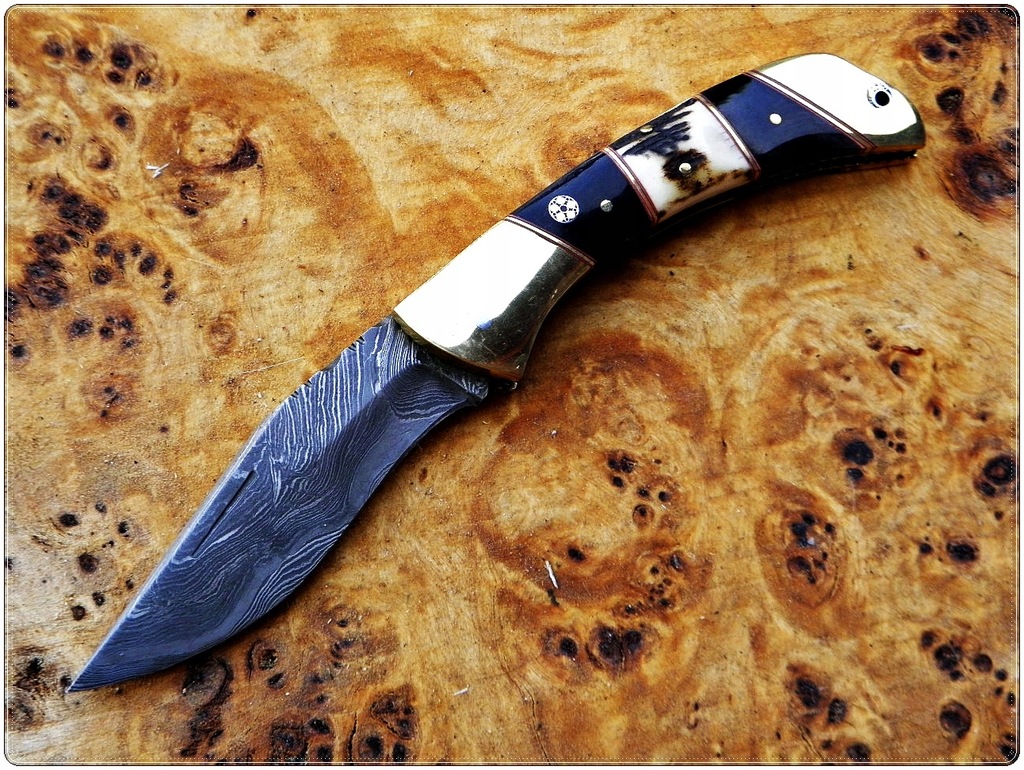 Aktualne Ceny Stali / Nóż ze stali damasceńskiej ręczna robota 20,5 cm