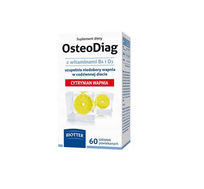 Osteodiag wapń wit D B6 zdrowe kości 60 tabletek