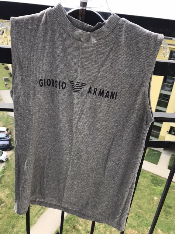 Koszulka bez rękawów giorgio Armani szara M