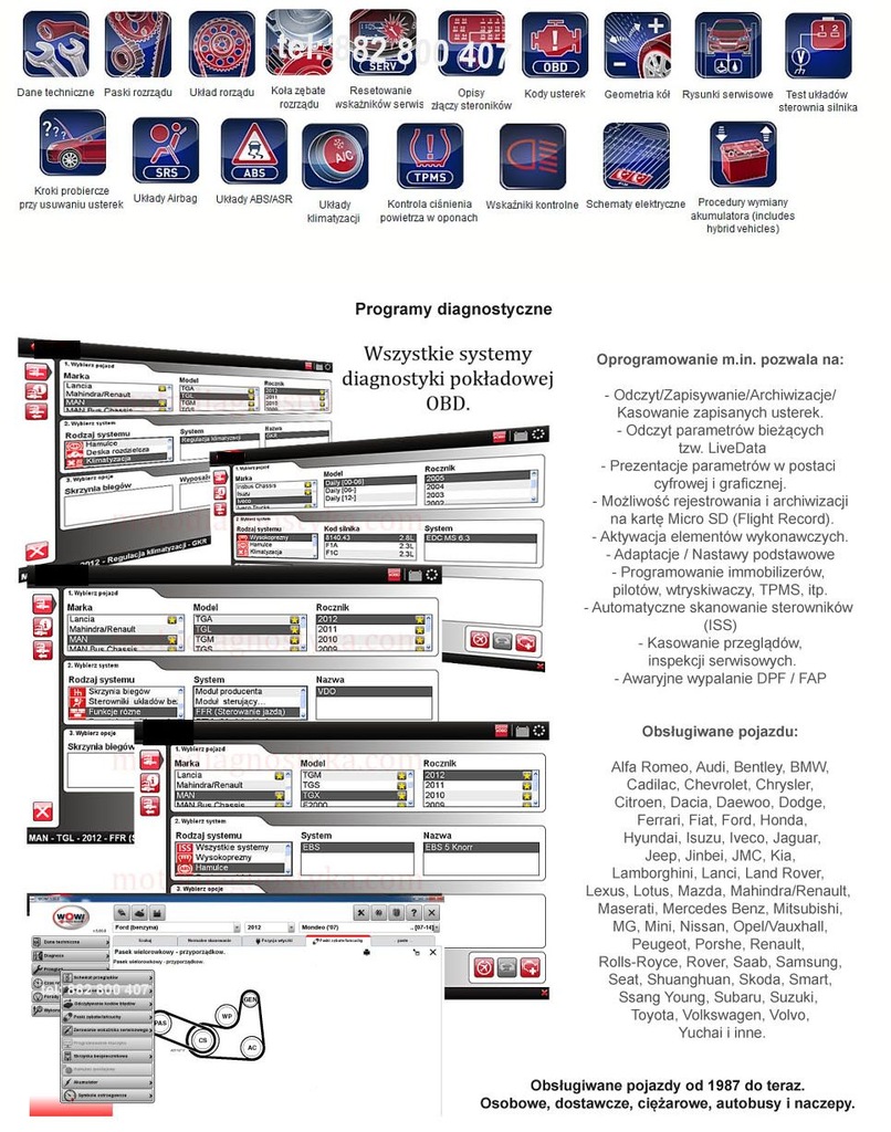 NOWY zestaw! Delphi DS150e + interfejs + programy 7159965552
