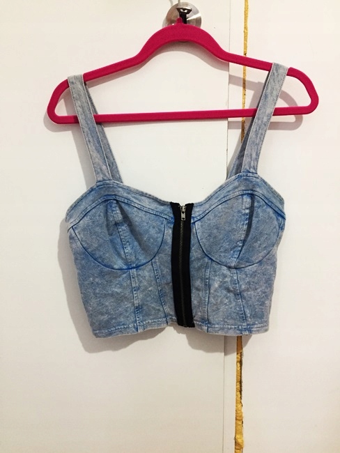 Gorset / bralet / crop top topshop jeans