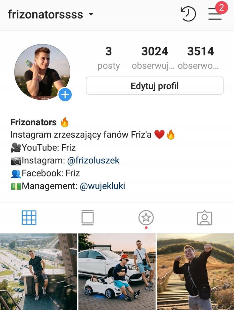 Konto Instagram @frizonatorssss +3k follow