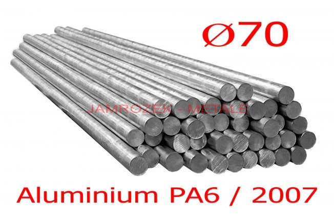 PRĘT WAŁEK ALUMINIOWY fi70 1000mm PA6 2007 -CIĘCIE