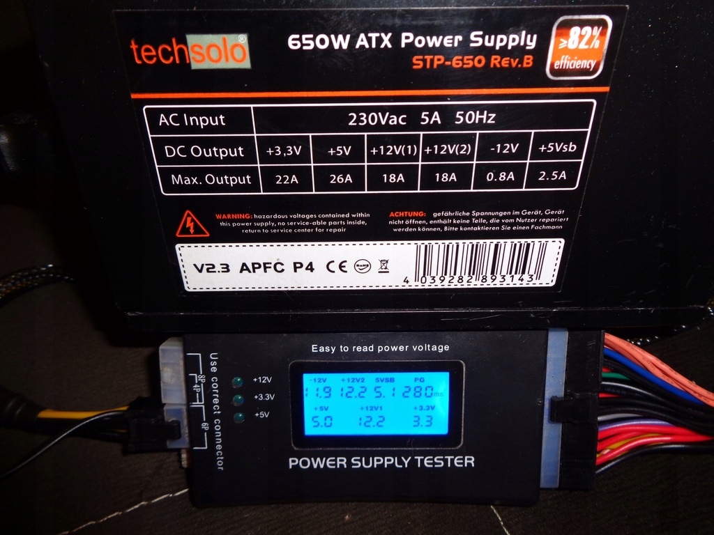 TechSolo STP-650 zasilacz ATX okazja gwarancja !