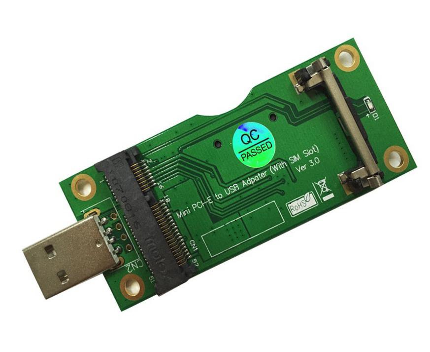 Adapter mini pci-e USB WWAN LTE GSM HSPA GPS Moduł
