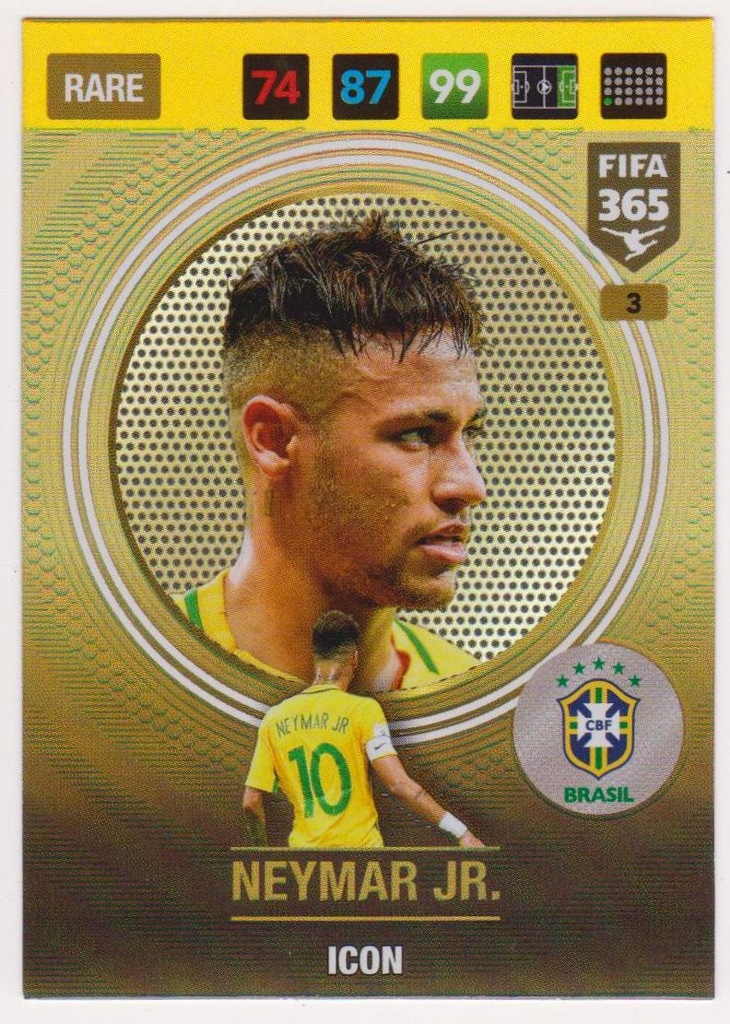 FIFA 365 2017 - RARE NEYMAR ICON - karta nr 3 - 7043621727