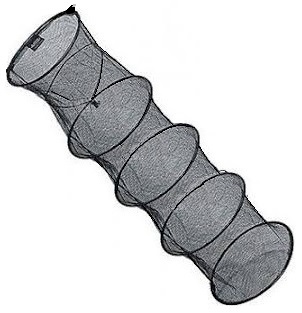 Siatka na ryby 200 cm x 50 cm 5 kręgów czarna