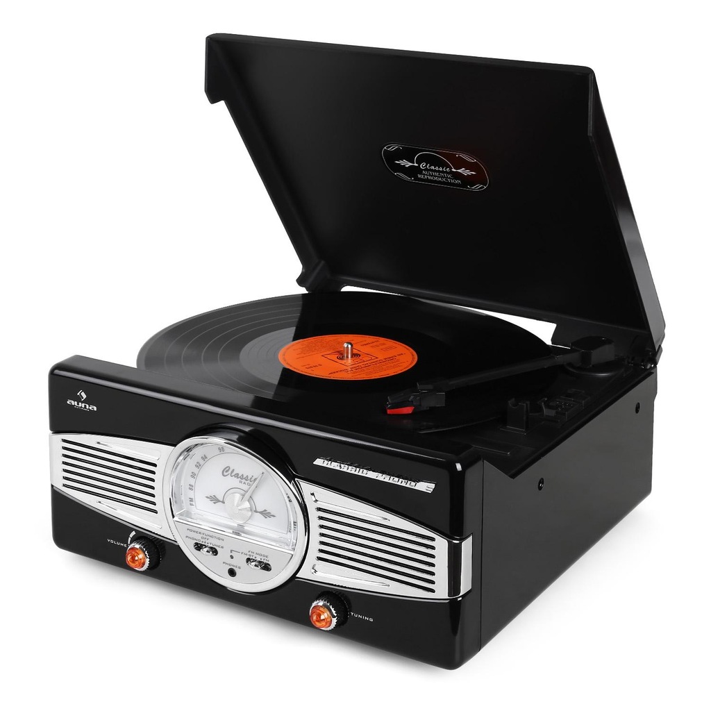 Auna MG-TT-82B Gramofon Radio 50-te Retro D11-177