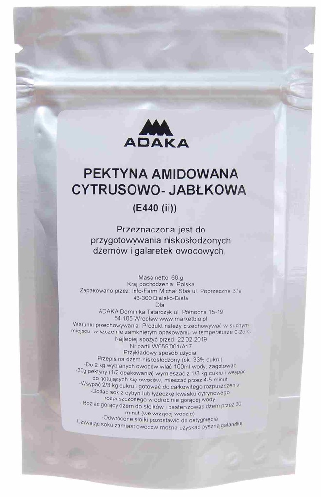 Polska Pektyna do Dżemów na 4-6 kg Owoców PEKTOWIN