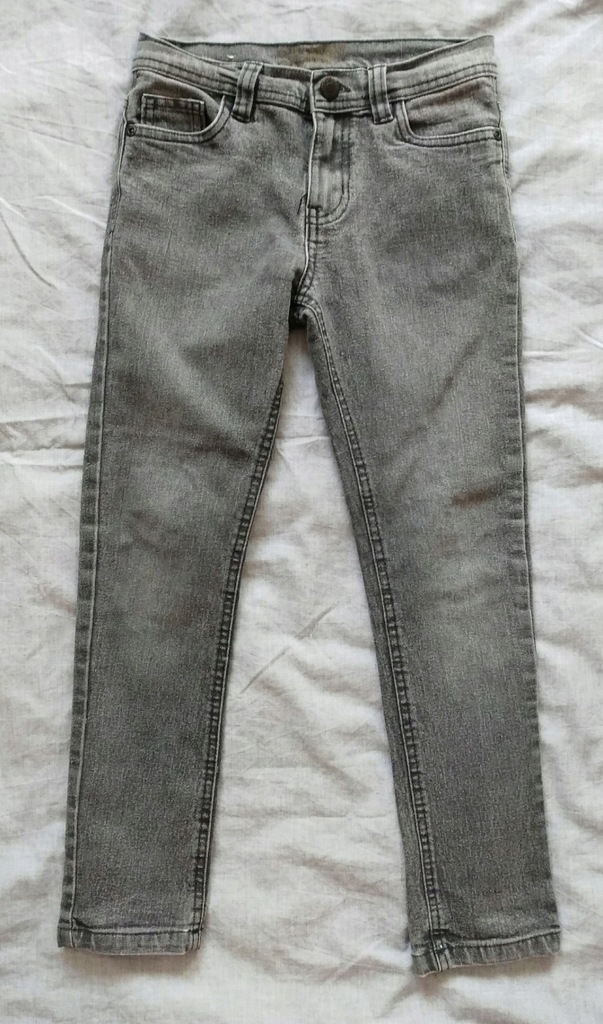 Denim skinny spodnie 8-9 lat 134 cm czarne