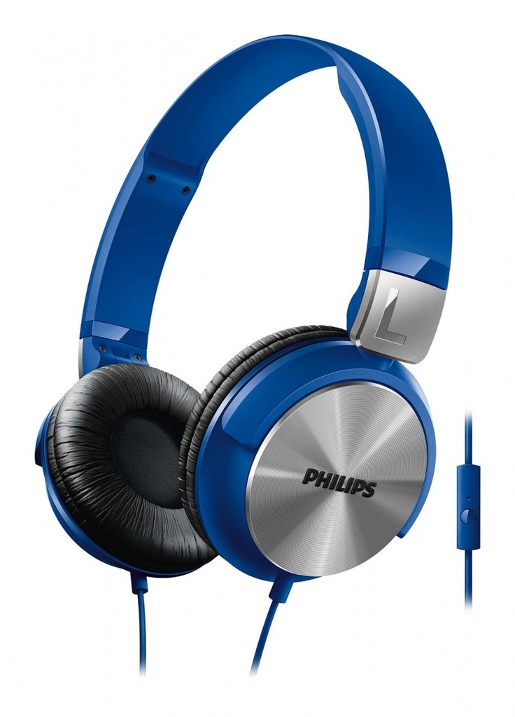 Słuchawki z mikrofonem Philips SHL3165 Niebieskie