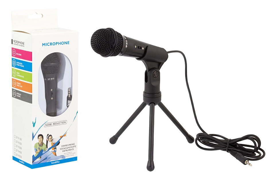 Jak Podłączyć Mikrofon Do Laptopa żeby Było Słychać W Głośnikach Mikrofon ze Statywem do Komputera Laptopa Karaoke - 6797619036