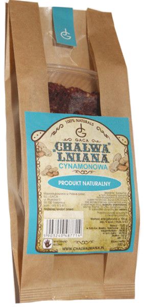 Chałwa lniana cynamonowa 100g GACA