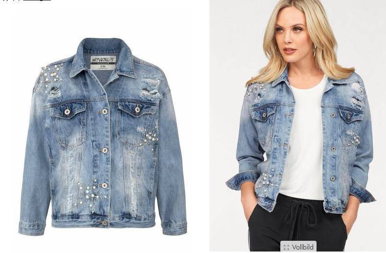 KS697 MYHAILYS  KURTKA KATANA JEANSOWA M/L
