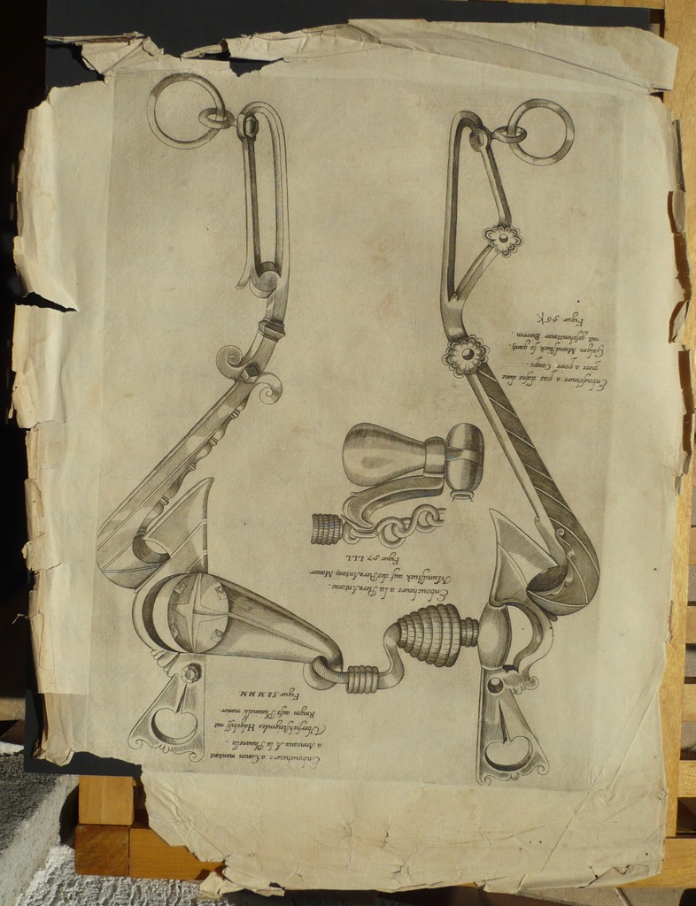 elementy uzdy końskiej, oryg. 1718
