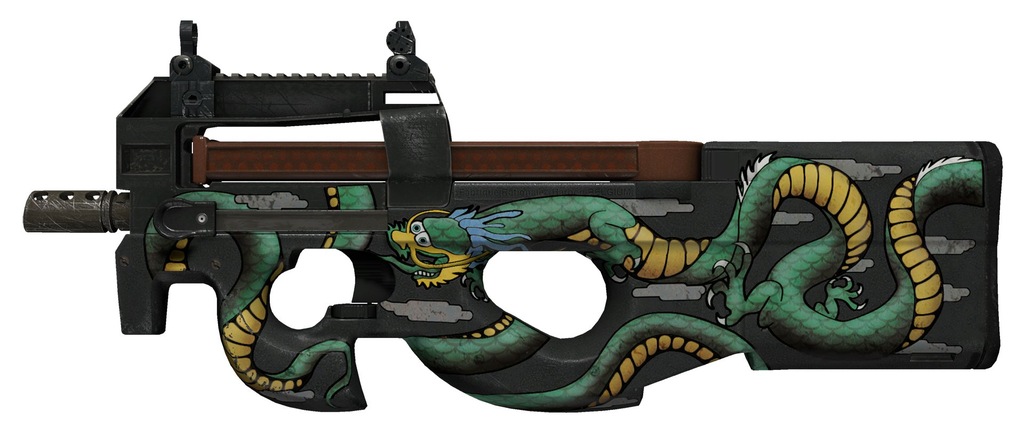 SKIN CS:GO P90 EMERALD DRAGON FT 3/5 SKINY