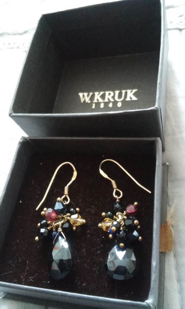 W. Kruk Primavera kolczyki srebro 925 onyks kwarc 