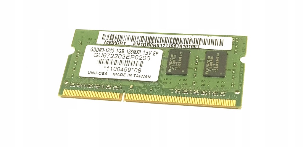 PAMIĘĆ RAM DDR3 GDDR3-1333 1GB 128MX8 1,5V EP