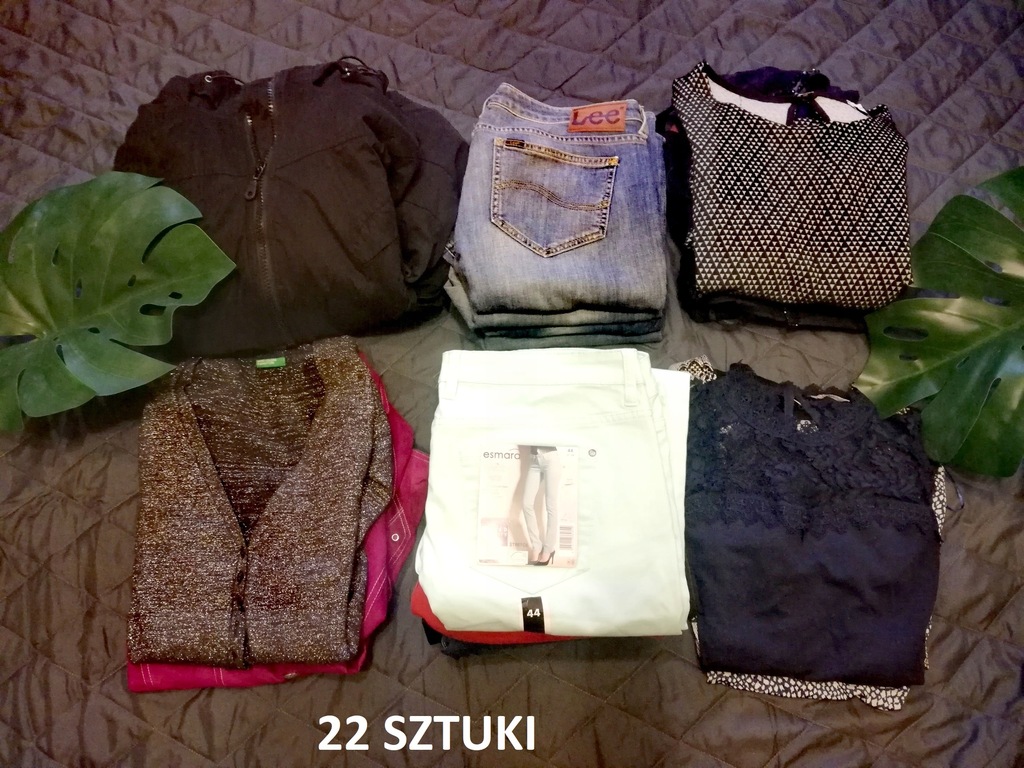 Zestaw ubrań XL! 22 sztuki:lee, big star. Metki!
